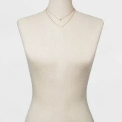 Delicate Layered Necklace - A New Day™ Gold