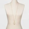 Solid Rectangle Statement Necklace - A New Day™ Gold -A New Day popular shop unnamed file 3140