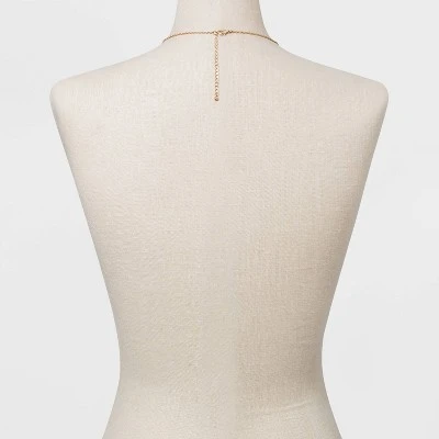 Solid Rectangle Statement Necklace - A New Day™ Gold 4 Solid Rectangle Statement Necklace - A New Day™ Gold - Image 2