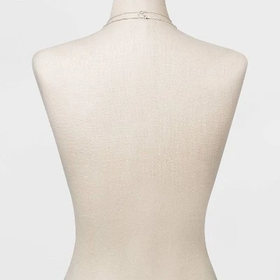 Plated Cable Box and Paperclip Chain Necklace Set 3pc - A New Day™ Silver 4 Plated Cable Box and Paperclip Chain Necklace Set 3pc - A New Day™ Silver - Image 2