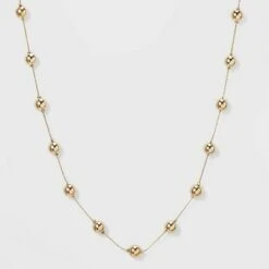 Brass Beaded Necklace - A New Day™ Gold 7 Brass Beaded Necklace - A New Day™ Gold -A New Day popular shop unnamed file 3181