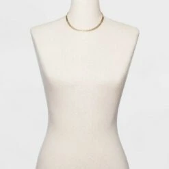 Fishbone Chain Necklace - A New Day™ Gold