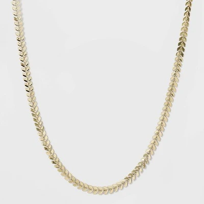 Fishbone Chain Necklace - A New Day™ Gold 5 Fishbone Chain Necklace - A New Day™ Gold - Image 3
