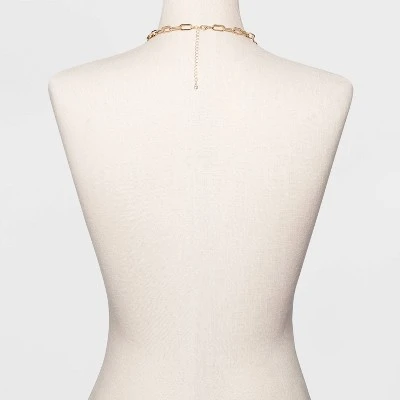Linked Chain and Discs Long Necklace - A New Day™ Gold 4 Linked Chain and Discs Long Necklace - A New Day™ Gold - Image 2