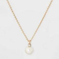 Glass Necklace - A New Day™ Pearl -A New Day popular shop unnamed file 3248