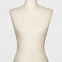 Sterling Silver Bezel Cubic Zirconia Bar Chain Necklace - A New Day™ Silver/Clear