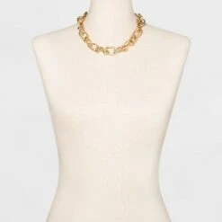 Thick Chain Link Necklace - A New Day™ Gold