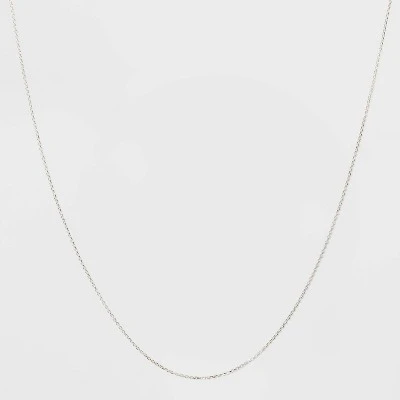 Sterling Silver Diamond Cut Link Chain Necklace - A New Day™ Silver 4 Sterling Silver Diamond Cut Link Chain Necklace - A New Day™ Silver - Image 2