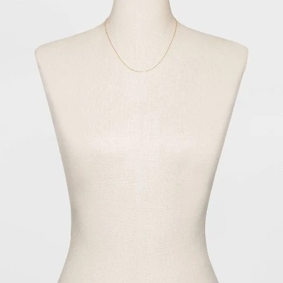 Gold Over Sterling Silver Box Chain Necklace - A New Day™ Gold 3 Gold Over Sterling Silver Box Chain Necklace - A New Day™ Gold