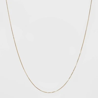 Gold Over Sterling Silver Box Chain Necklace - A New Day™ Gold 4 Gold Over Sterling Silver Box Chain Necklace - A New Day™ Gold - Image 2