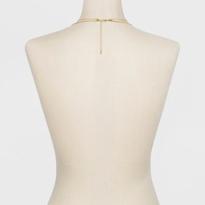 Short and Long Layered Pendant Necklace - A New Day™ Gold 4 Short and Long Layered Pendant Necklace - A New Day™ Gold - Image 2