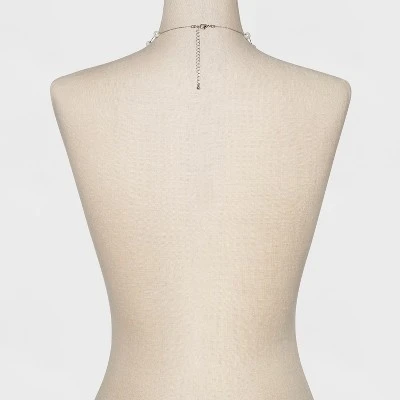 Short Faux Pearl Chain Necklace - A New Day™ Silver 4 Short Faux Pearl Chain Necklace - A New Day™ Silver - Image 2