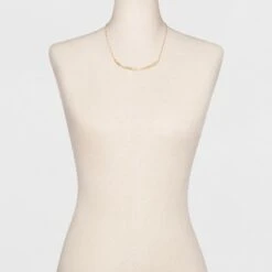 Women's Fashion Chain Necklace - A New Day™ Silver