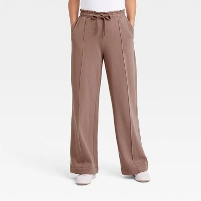 Women's High-Rise Wide Leg Fleece Pants - A New Day™ 6 Women's High-Rise Wide Leg Fleece Pants - A New Day™ - Image 4