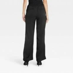 Women's High-Rise Wide Leg Satin Pull-On Pants - A New Day™
