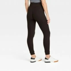 Women's Waffle Knit Leggings with Drawstring - A New Day™ Soft Turquoise