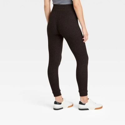 Women's Waffle Knit Leggings with Drawstring - A New Day™ Soft Turquoise 3 Women's Waffle Knit Leggings with Drawstring - A New Day™ Soft Turquoise