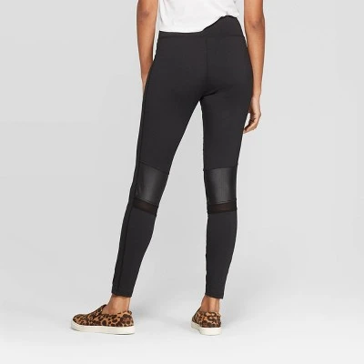 Women's High Waist Moto Leggings - A New Day™ Black 3 Women's High Waist Moto Leggings - A New Day™ Black