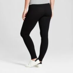 Women's Twill Seamless High Waist Leggings - A New Day™ Heather Gray