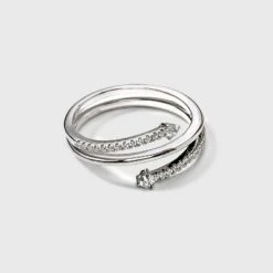 Silver Plated Wrap Cubic Zirconia Ring - A New Day™ -A New Day popular shop unnamed file 3504