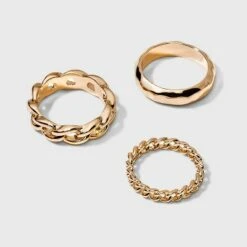 Smooth Band and Ball Ring Set - A New Day™ Gold -A New Day popular shop unnamed file 3517