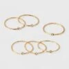 Clear Stone Set of Six Rings - A New Day™ Gold/Clear 1 Clear Stone Set of Six Rings - A New Day™ Gold/Clear -A New Day popular shop unnamed file 3556