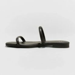 Women's Winnie Skinny Strap Sandals - A New Day™ Black