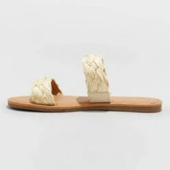 Women's Lucy Braided Slide Sandals - A New Day™ Black