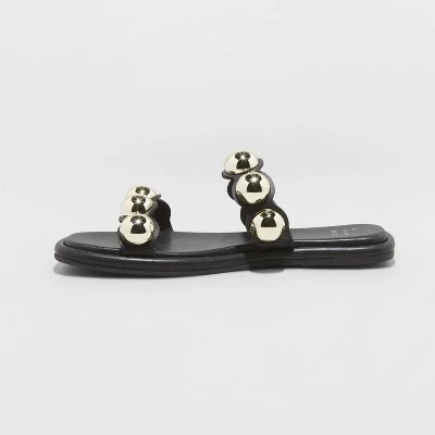 Women's Didi Embellished Slide Sandals - A New Day™ Black 3 Women's Didi Embellished Slide Sandals - A New Day™ Black