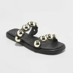 Women's Didi Embellished Slide Sandals - A New Day™ Black 10 Women's Didi Embellished Slide Sandals - A New Day™ Black -A New Day popular shop unnamed file 3596