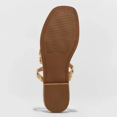 Women's Hollis Embellished Slide Sandals - A New Day™ Off-white 5 Women's Hollis Embellished Slide Sandals - A New Day™ Off-white - Image 3