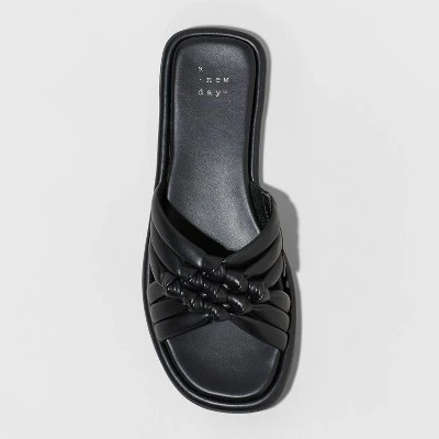 Women's Dulce Padded Knot Slide Sandals - A New Day™ White 4 Women's Dulce Padded Knot Slide Sandals - A New Day™ White - Image 2