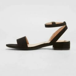 Women's Winona Ankle Strap Sandals - A New Day™ Black