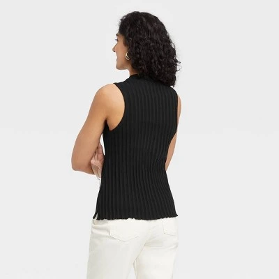 Women's Mock Neck Ribbed Tank Top - A New Day™ 3 Women's Mock Neck Ribbed Tank Top - A New Day™