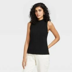 Women's Mock Neck Ribbed Tank Top - A New Day™ 8 Women's Mock Neck Ribbed Tank Top - A New Day™ -A New Day popular shop unnamed file 3726