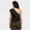 Women's One Shoulder Ruffle Top - A New Day™