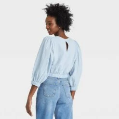 Women's 3/4 Sleeve Bubble Hem Top - A New Dayâ„¢