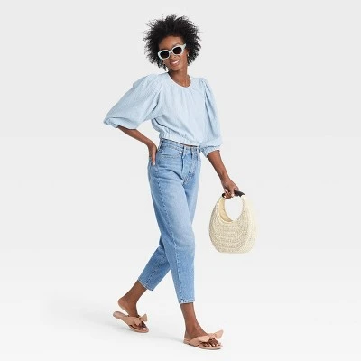 Women's 3/4 Sleeve Bubble Hem Top - A New Day™ 4 Women's 3/4 Sleeve Bubble Hem Top - A New Day™ - Image 2