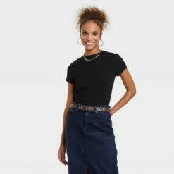 Women's Short Sleeve Ribbed T-Shirt - A New Day™ 8 Women's Short Sleeve Ribbed T-Shirt - A New Day™ -A New Day popular shop unnamed file 3773