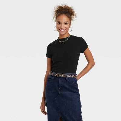 Women's Short Sleeve Ribbed T-Shirt - A New Day™ 5 Women's Short Sleeve Ribbed T-Shirt - A New Day™ - Image 3