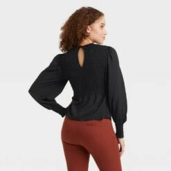Women's Long Sleeve Smocked Top - A New Dayâ„¢