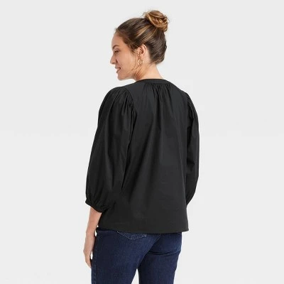 Women's Puff 3/4 Sleeve Blouse - A New Day™ 3 Women's Puff 3/4 Sleeve Blouse - A New Day™