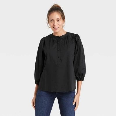 Women's Puff 3/4 Sleeve Blouse - A New Day™ 5 Women's Puff 3/4 Sleeve Blouse - A New Day™ - Image 3
