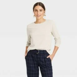 Women's Long Sleeve T-Shirt - A New Day™ -A New Day popular shop unnamed file 3833