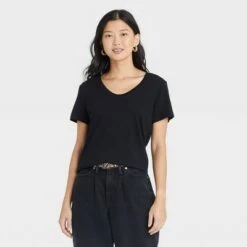 Women's Short Sleeve Scoop Neck Slim Fit 3pk Bundle T-Shirt - A New Dayâ„¢