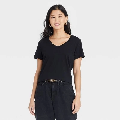 Women's Short Sleeve Scoop Neck Slim Fit 3pk Bundle T-Shirt - A New Day™ 3 Women's Short Sleeve Scoop Neck Slim Fit 3pk Bundle T-Shirt - A New Day™