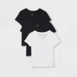 Women's Short Sleeve Scoop Neck Slim Fit 3pk Bundle T-Shirt - A New Day™ 8 Women's Short Sleeve Scoop Neck Slim Fit 3pk Bundle T-Shirt - A New Day™ -A New Day popular shop unnamed file 3865