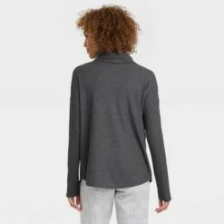 Women's Long Sleeve Turtleneck Waffle T-Shirt - A New Dayâ„¢