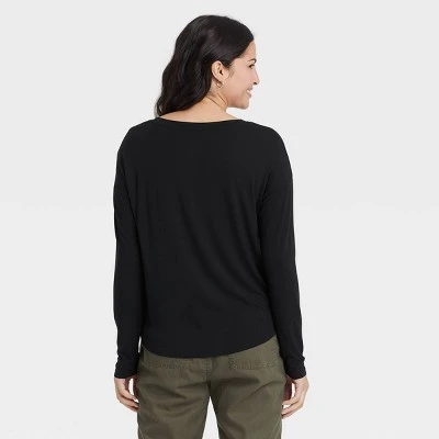 Women's Long Sleeve Rayon Span T-Shirt - A New Day™ 3 Women's Long Sleeve Rayon Span T-Shirt - A New Day™