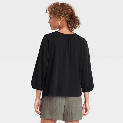 Women's Bishop Long Sleeve T-Shirt - A New Day™ 3 Women's Bishop Long Sleeve T-Shirt - A New Day™